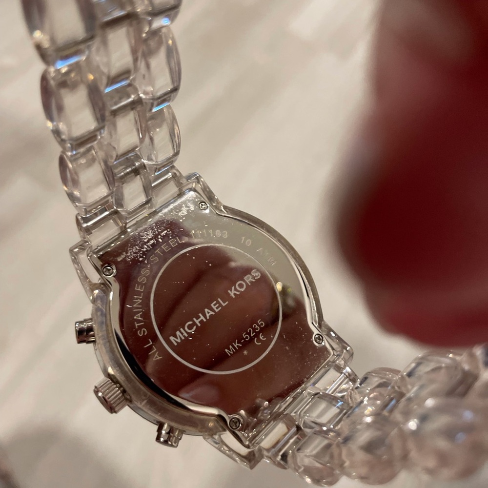 Michael Kors Crystal-Accented Silver Watch - Picture 6 of 9